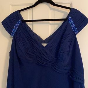 Navy blue evening gown